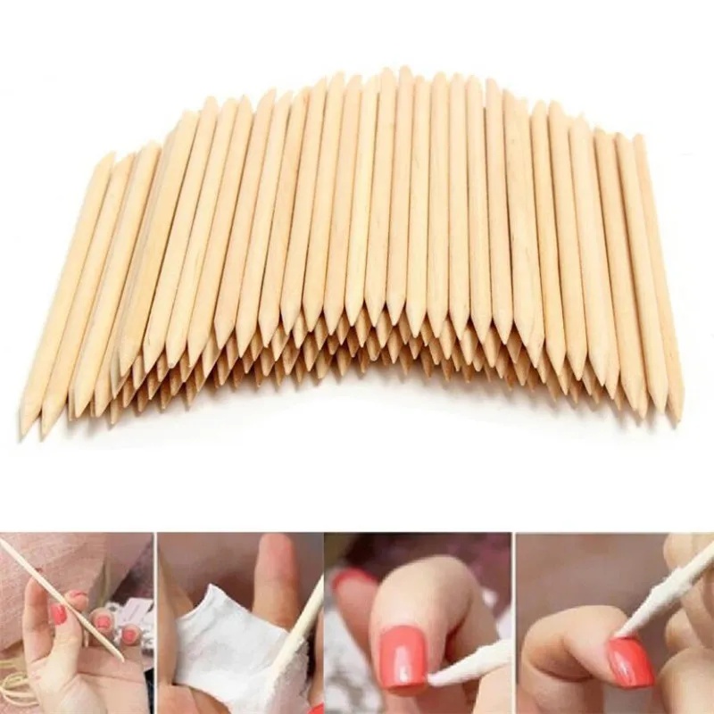 Nail Art Orange - 30/60Pcs Nail Art Design Orange Wood
