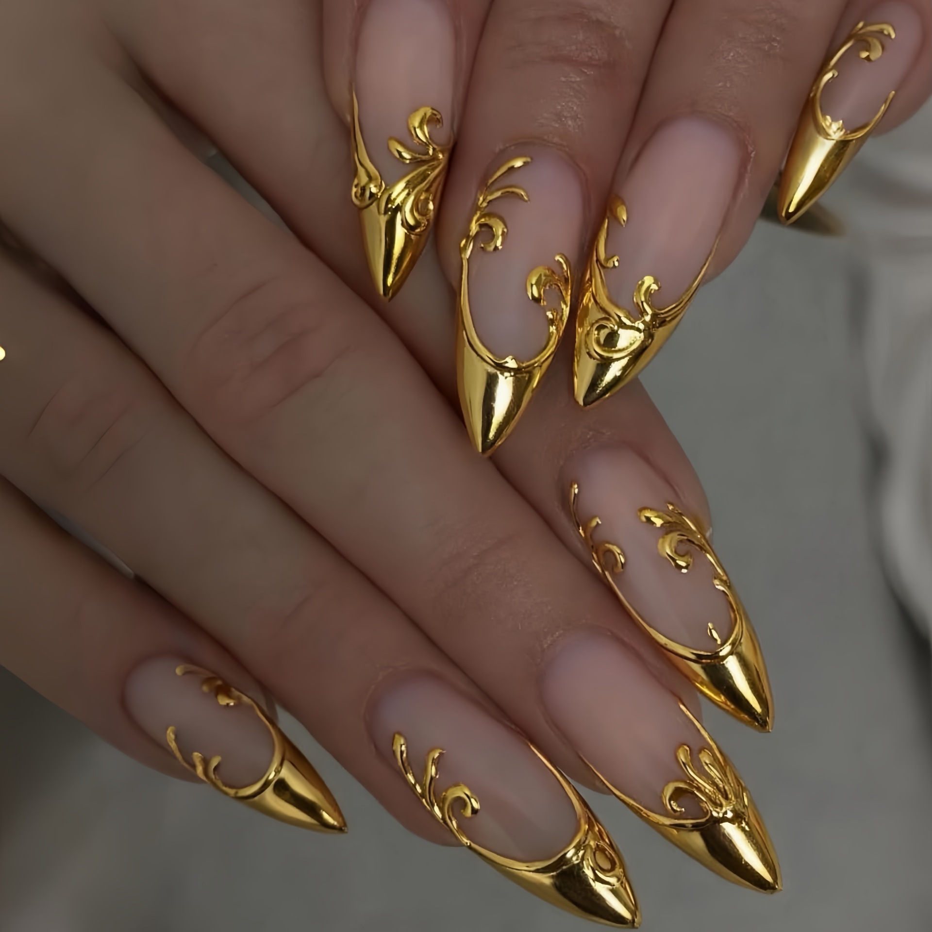 Nail Art Fake Nails - 3D fake nails for women girls