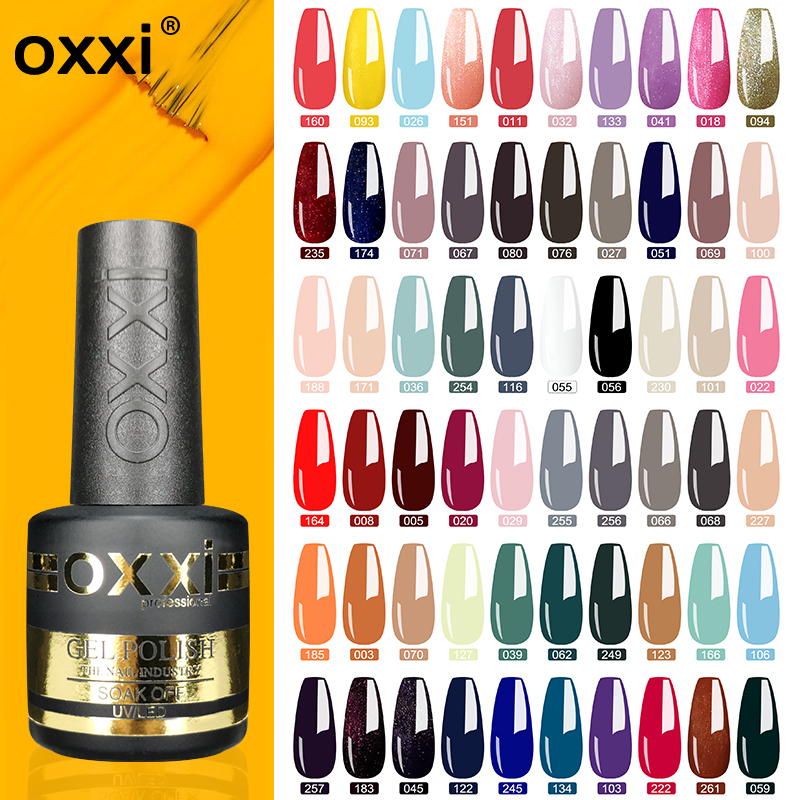 Nail Art Orange - OXXI 8ml Semi-permanent Varnish 60 Colors