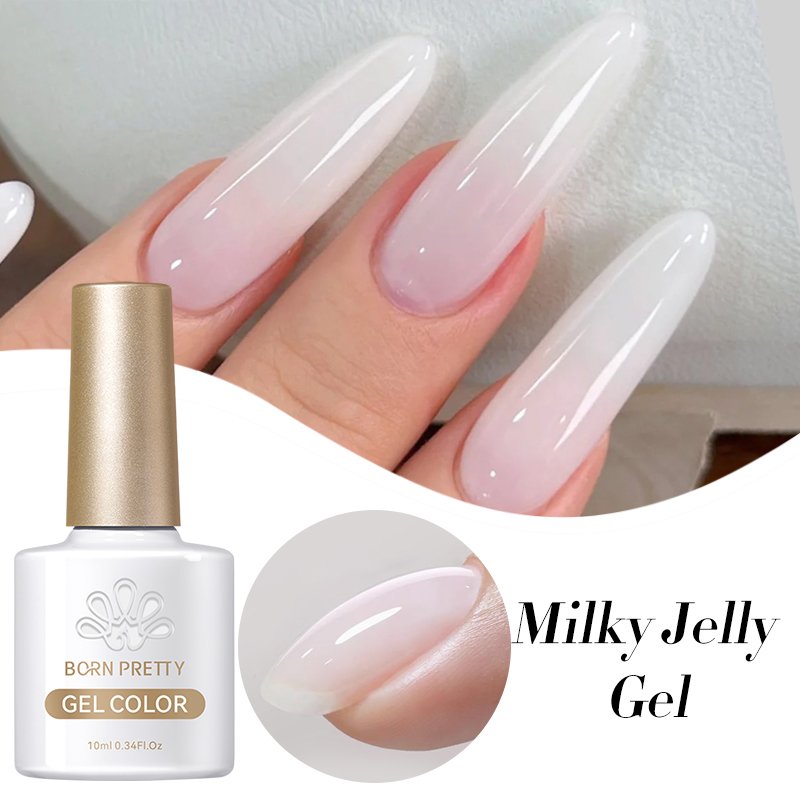 Nail Art Orange - BORN PRETTY 10ml Milky Jelly White