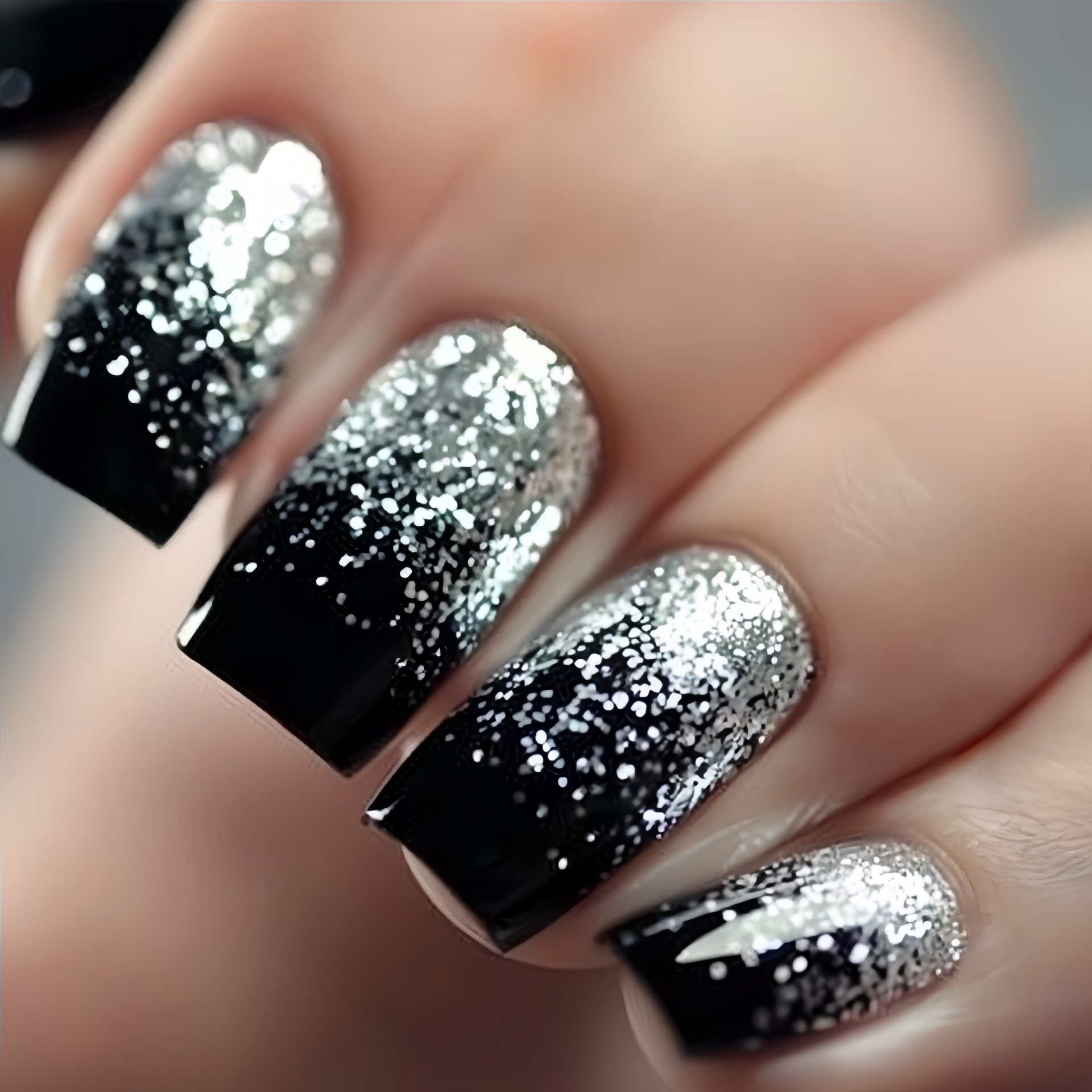 Nail Art Fake Nails - Short Medium fake nails Gradient brown