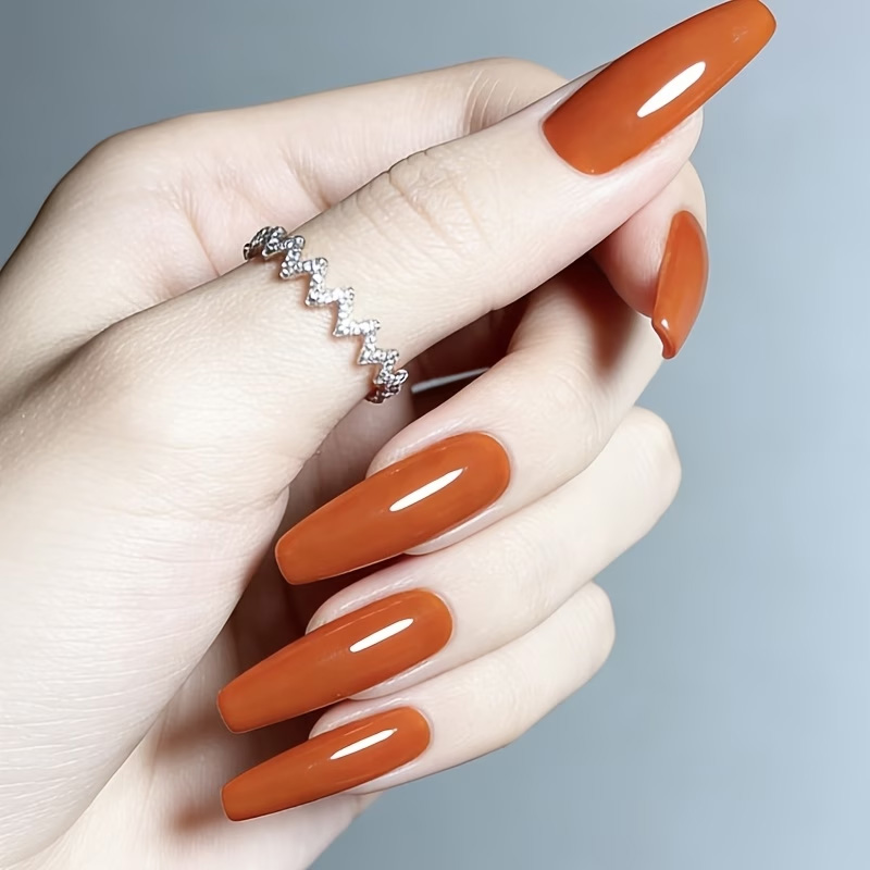 Caramel Orange Nail Strengthen - Nail Art Orange recension och pris