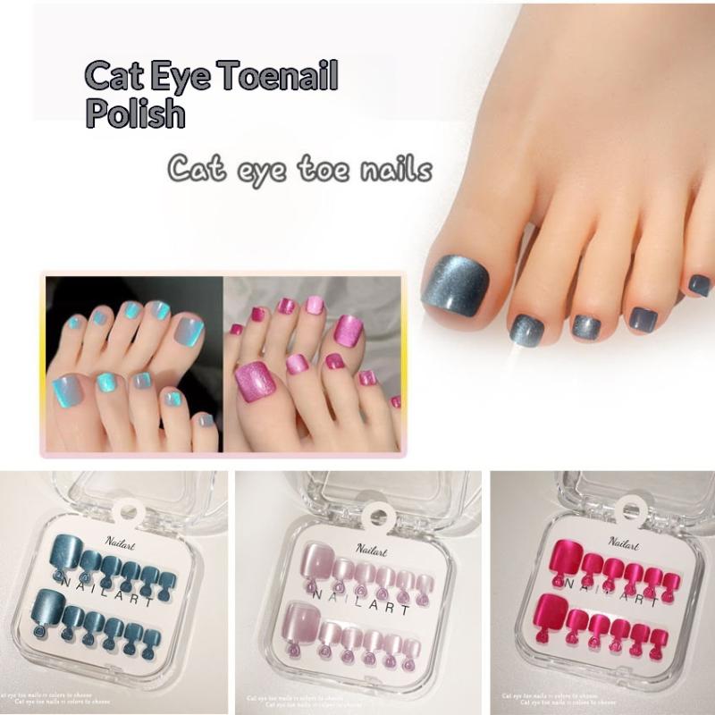 New 10 Pcs/Box French Fake Nai - Nail Art Extension Cat Eye recension och pris