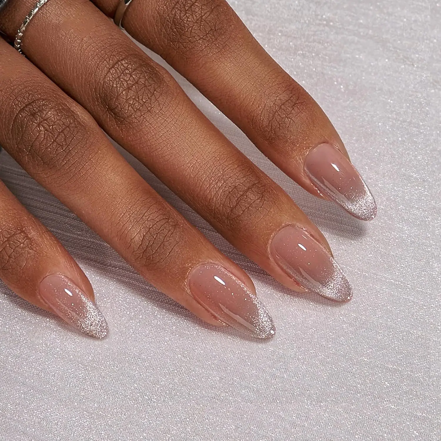 Press On Nails Almond - Medium - Nail Art Extension Cat Eye recension och pris