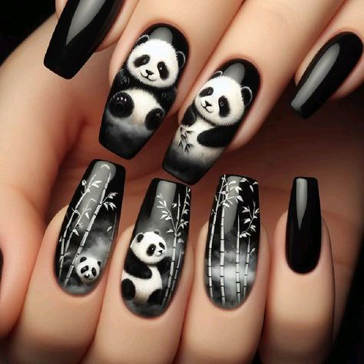 24pcs/set short Medium Long fa - Nail Art Fake Nails recension och pris