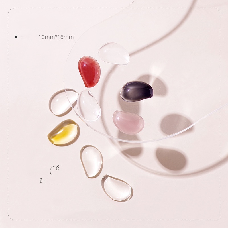 40Pcs Transparent Glass Nail A - Nail Art Quotes recension och pris