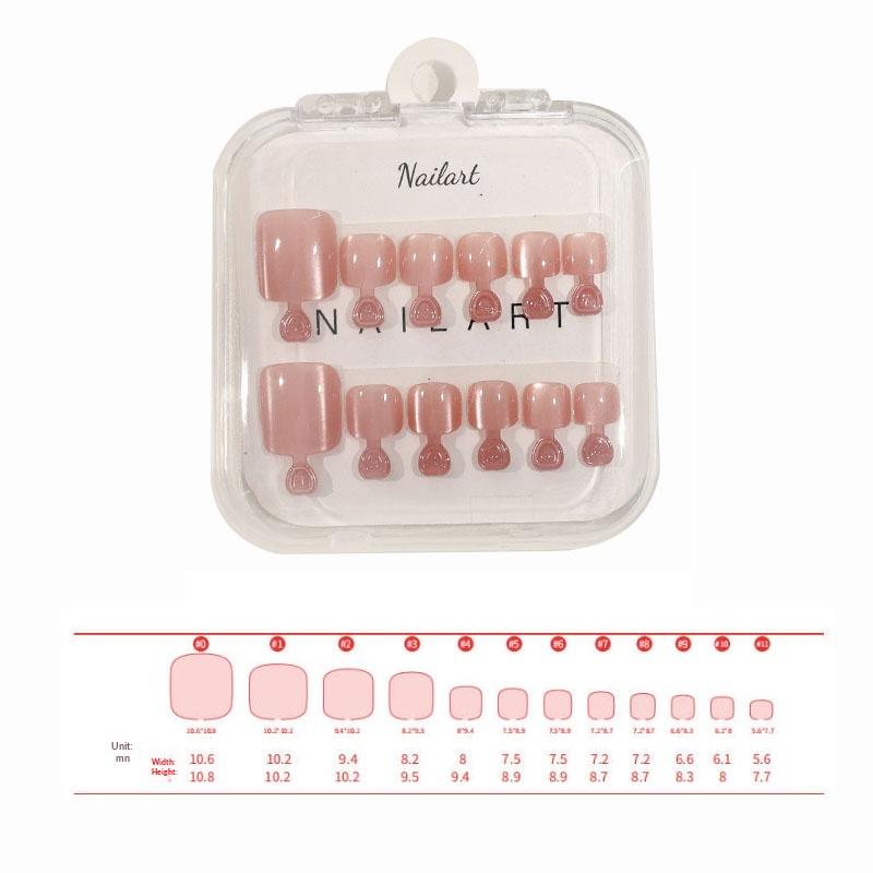 10 Pcs/Box French Fake Nails G - Nail Art Extension Cat Eye recension och pris