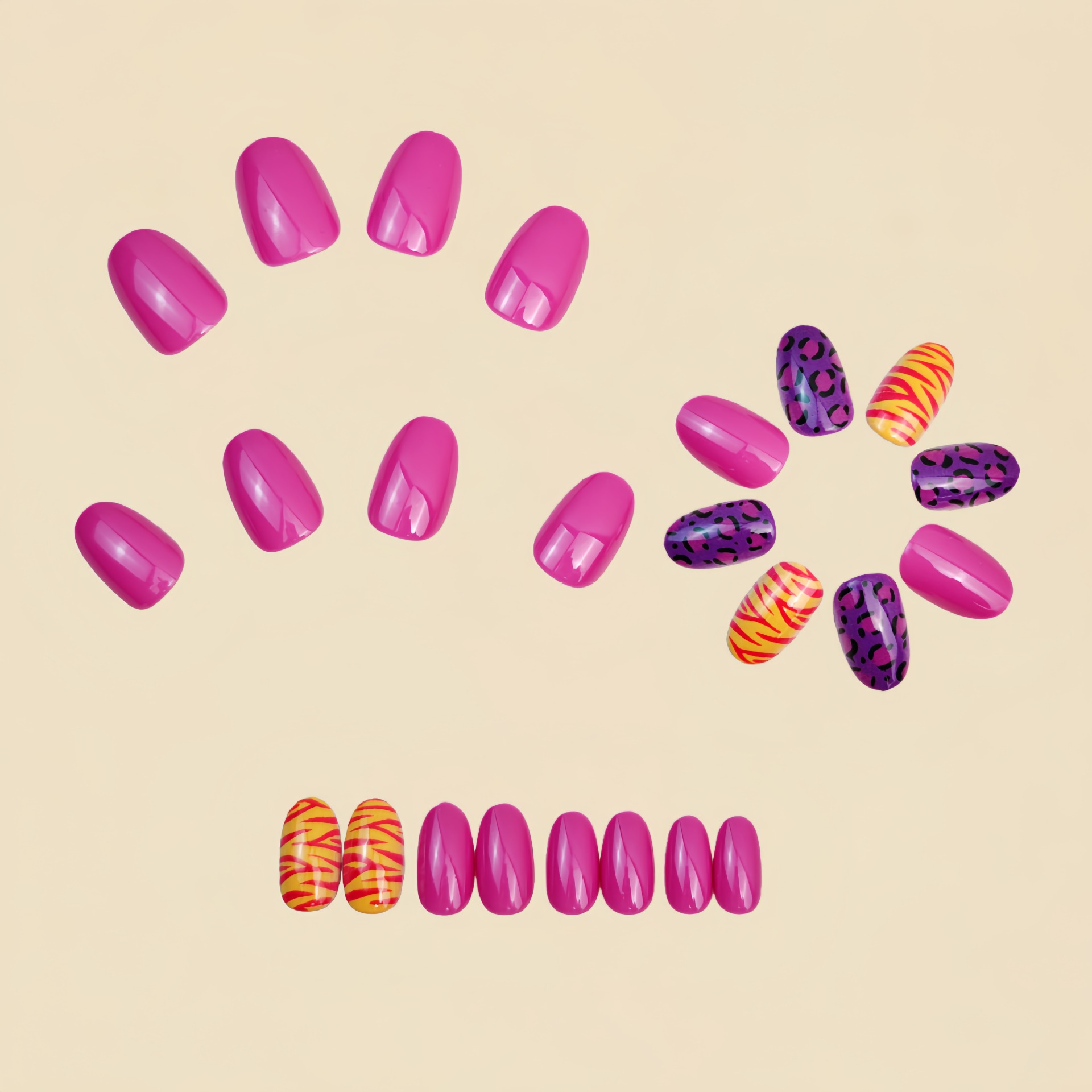 Short long fake nails for wome - Nail Art Fake Nails recension och pris