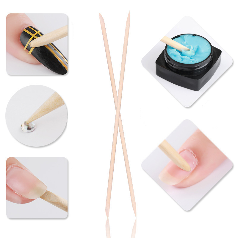 50/100 Pcs/Lot Wood Stick Cuti - Nail Art Orange recension och pris