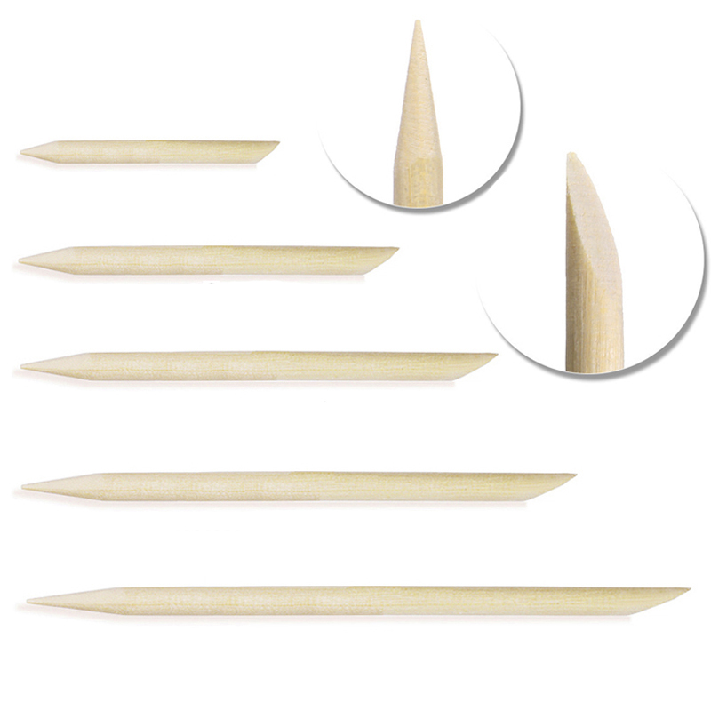 50/100 Pcs/Lot Wood Stick Cuti - Nail Art Orange recension och pris