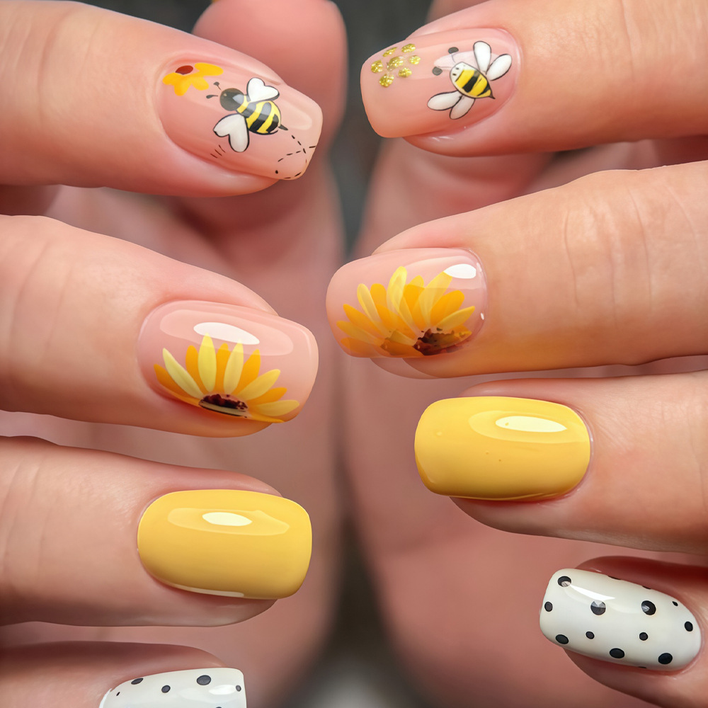 Short Square fake nails for wo - Nail Art Fake Nails recension och pris