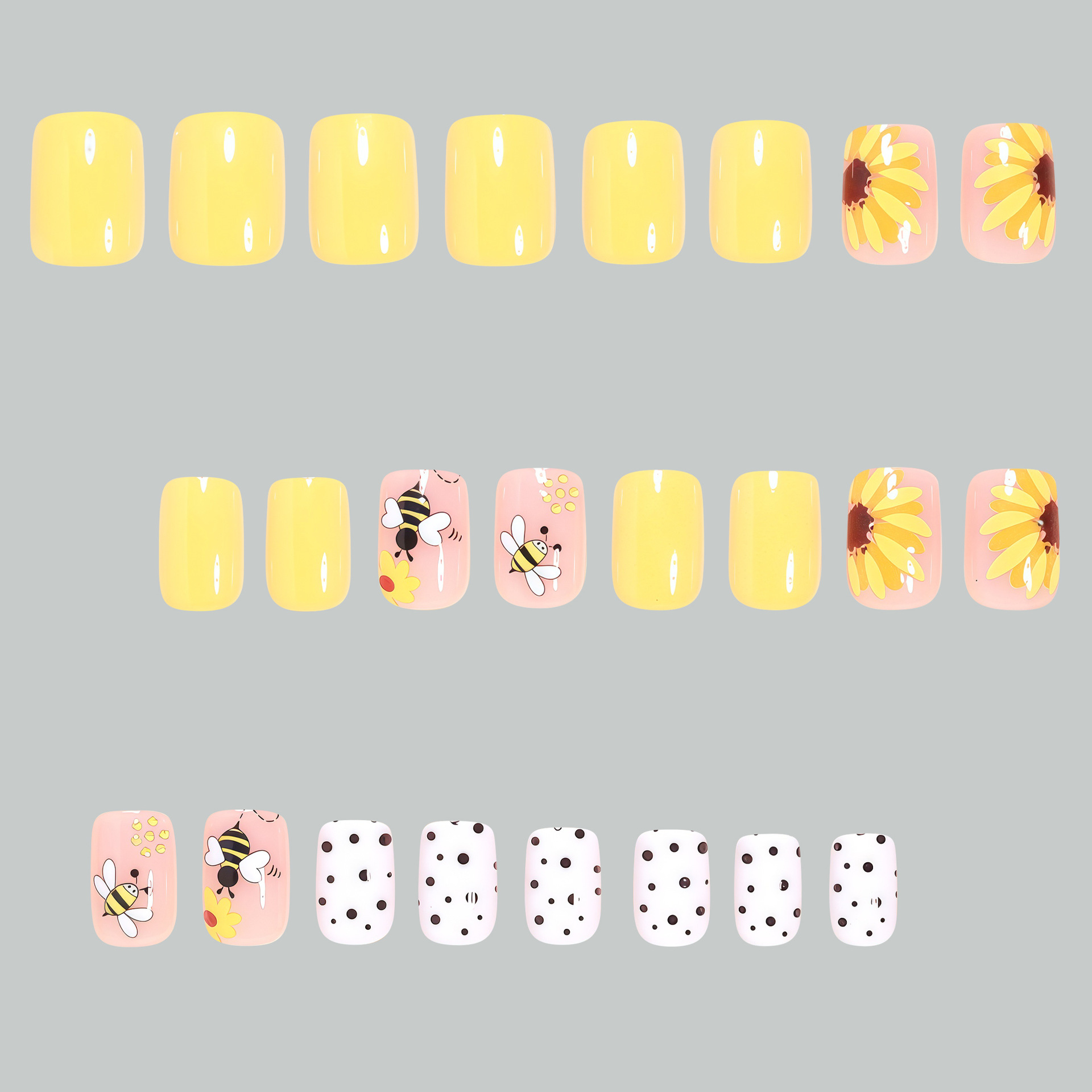 Short Square fake nails for wo - Nail Art Fake Nails recension och pris