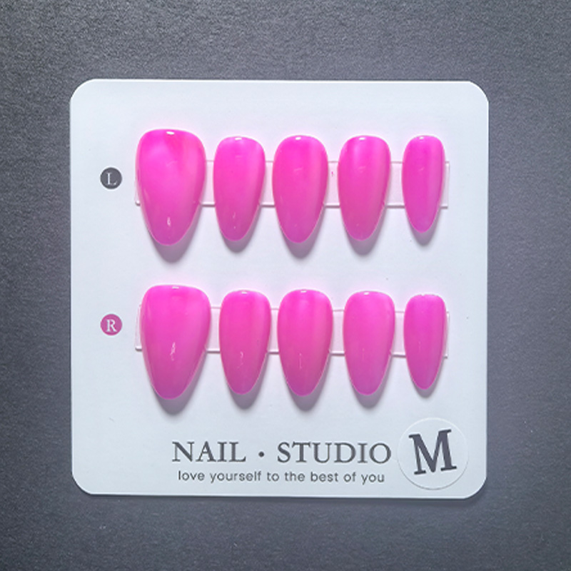 10pcs Almond Press on Nails Ha - Nail Art Orange recension och pris