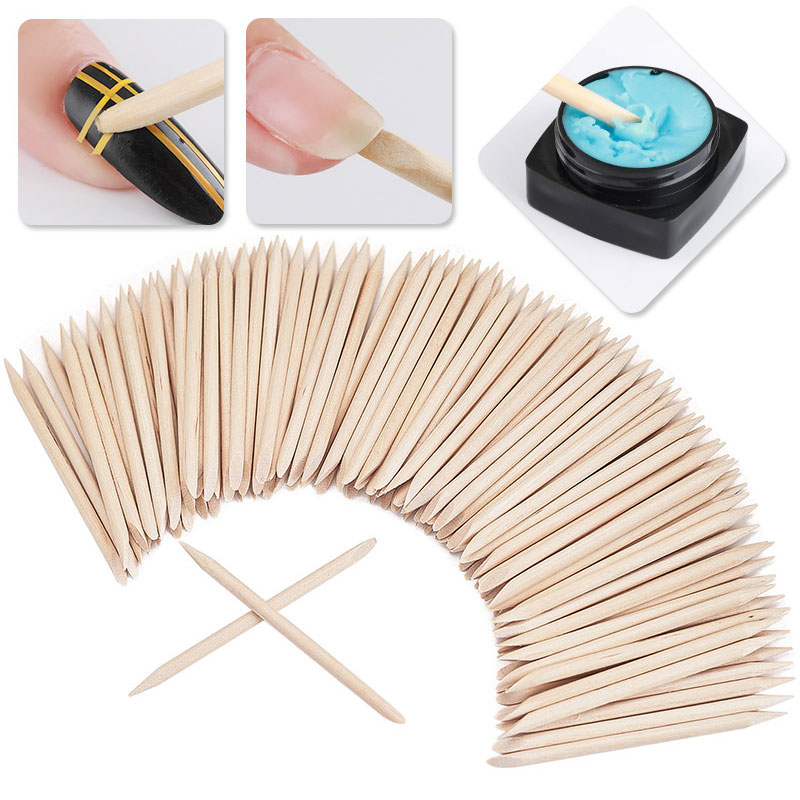 100Pcs Cuticle Pusher Remover  - Nail Art Orange recension och pris