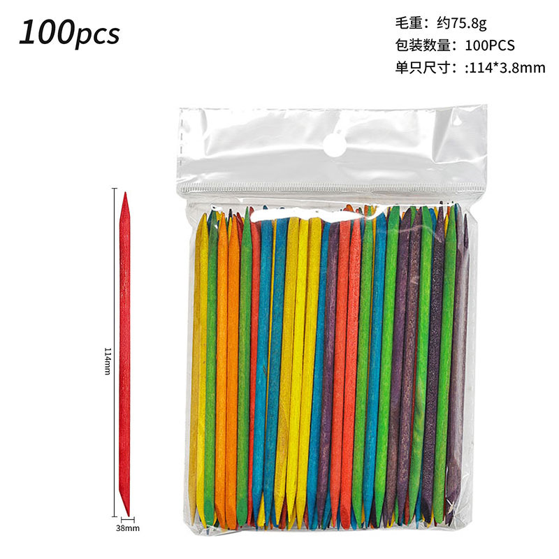 100Pcs Cuticle Pusher Remover  - Nail Art Orange recension och pris