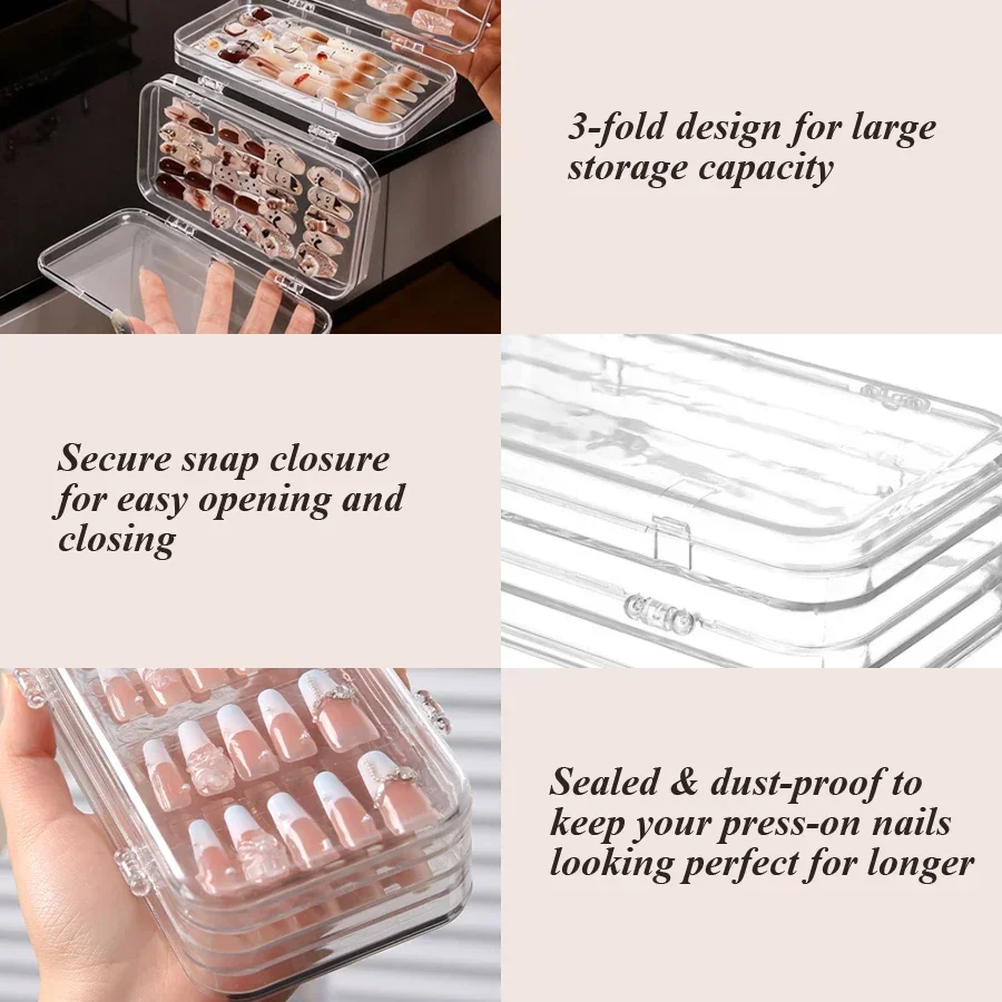 Clear Foldable Press On Nail S - Nail Art Quotes recension och pris