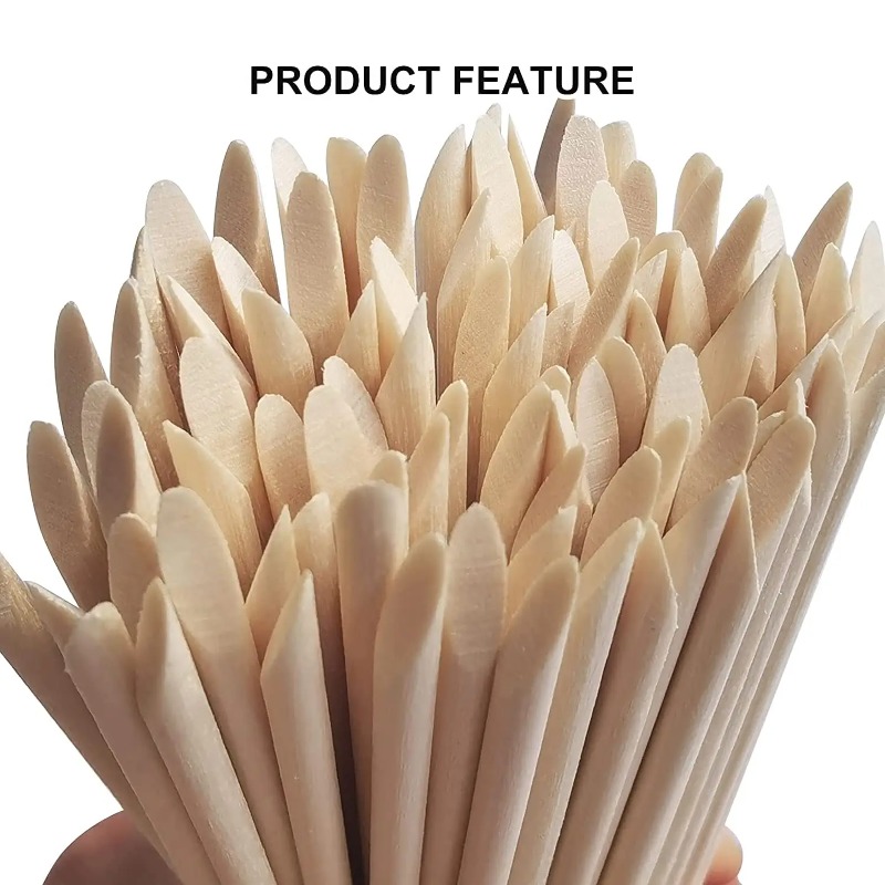 100Pcs Orange Wood Nail Sticks - Nail Art Orange recension och pris