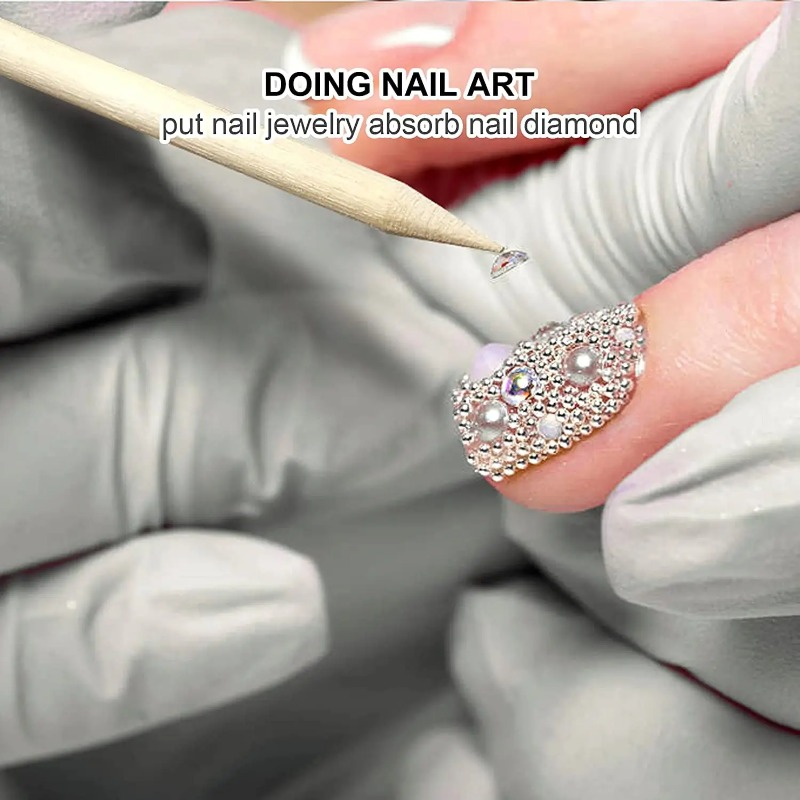 100Pcs Orange Wood Nail Sticks - Nail Art Orange recension och pris