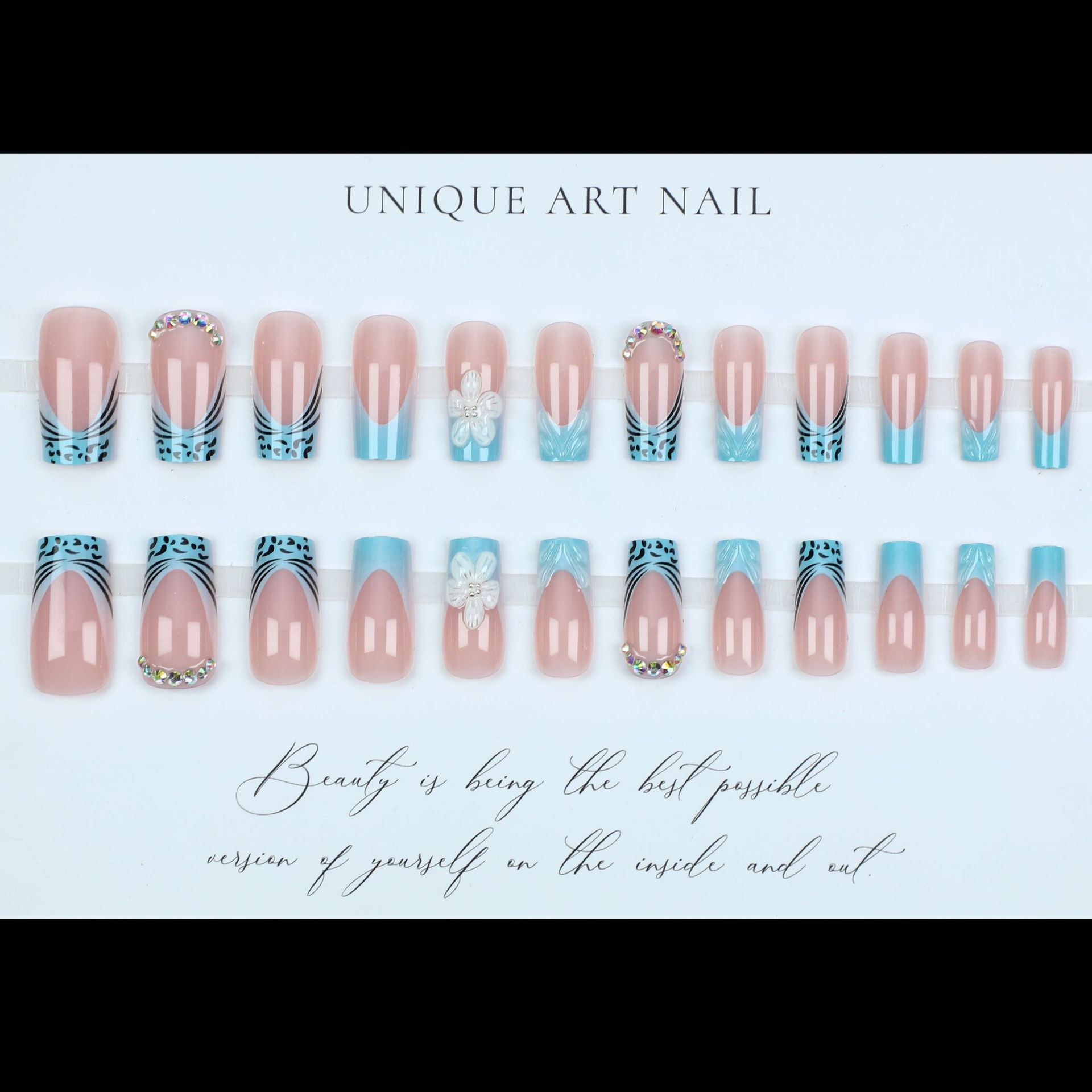 Medium fake nails for women gi - Nail Art Orange recension och pris