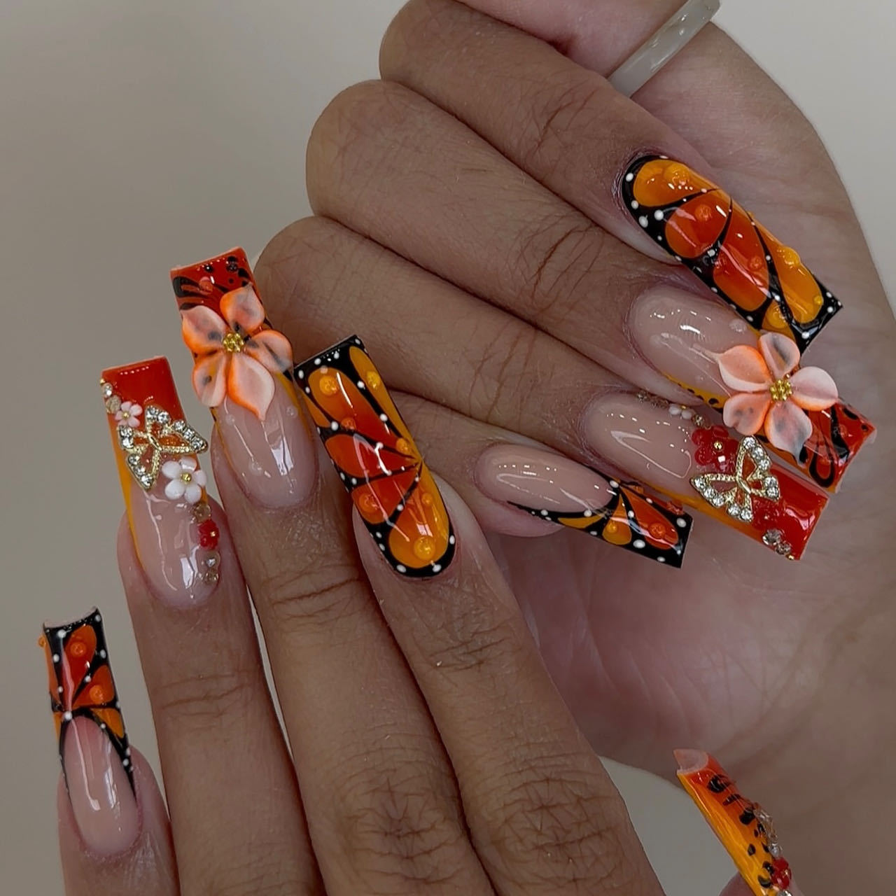 Medium fake nails for women gi - Nail Art Orange recension och pris