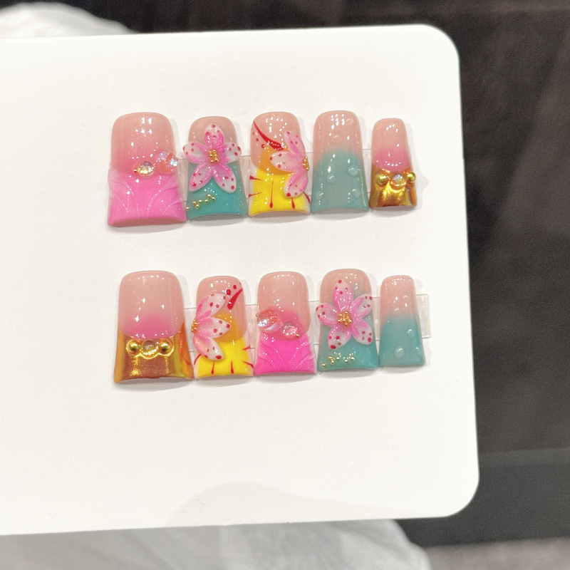 10pcs Ocean Style Fake Nails D - Nail Art Fake Nails recension och pris