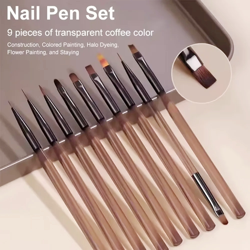 9PCS Nail Brush for Nail Art D - Nail Art Quotes recension och pris