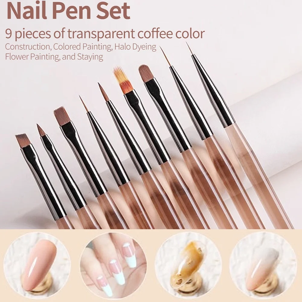 9PCS Nail Brush for Nail Art D - Nail Art Quotes recension och pris