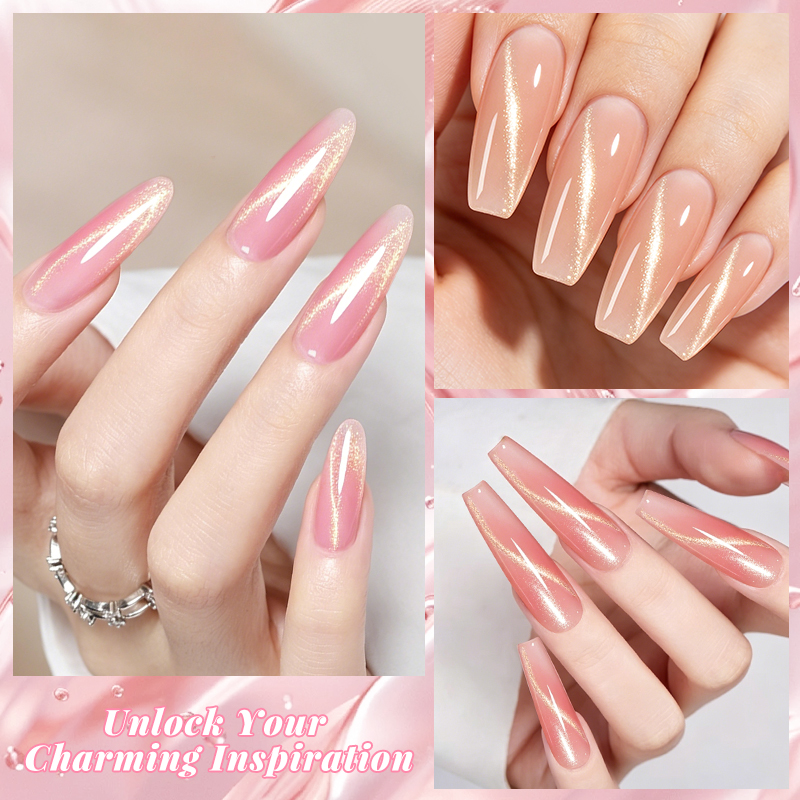 20ml Nude Pink Magnetic Cat Ey - Nail Art Extension Cat Eye recension och pris