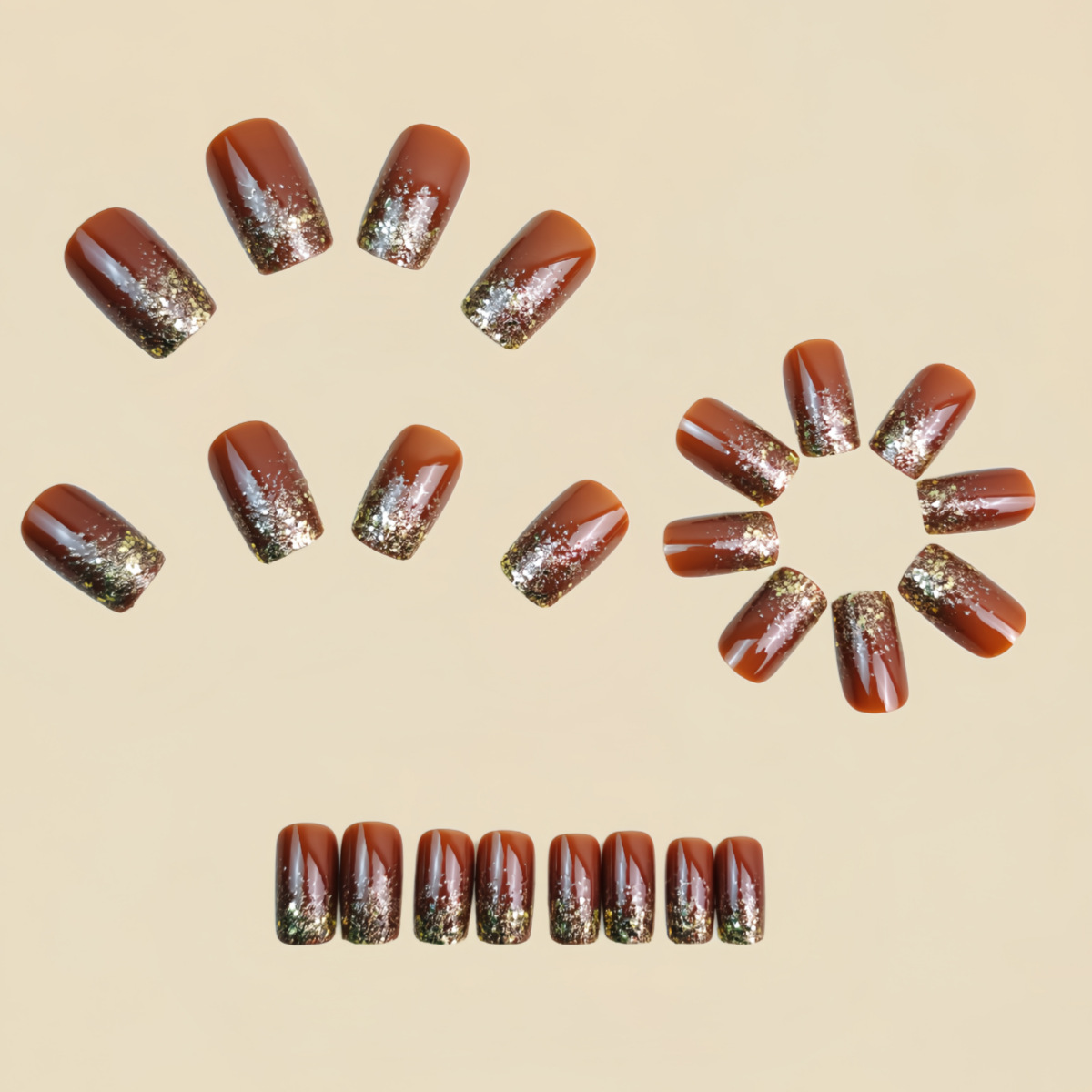 Short Medium fake nails Gradie - Nail Art Fake Nails recension och pris