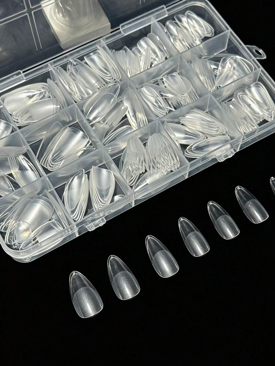 330pcs Short Almond Acrylic Ma - Nail Art Fake Nails recension och pris