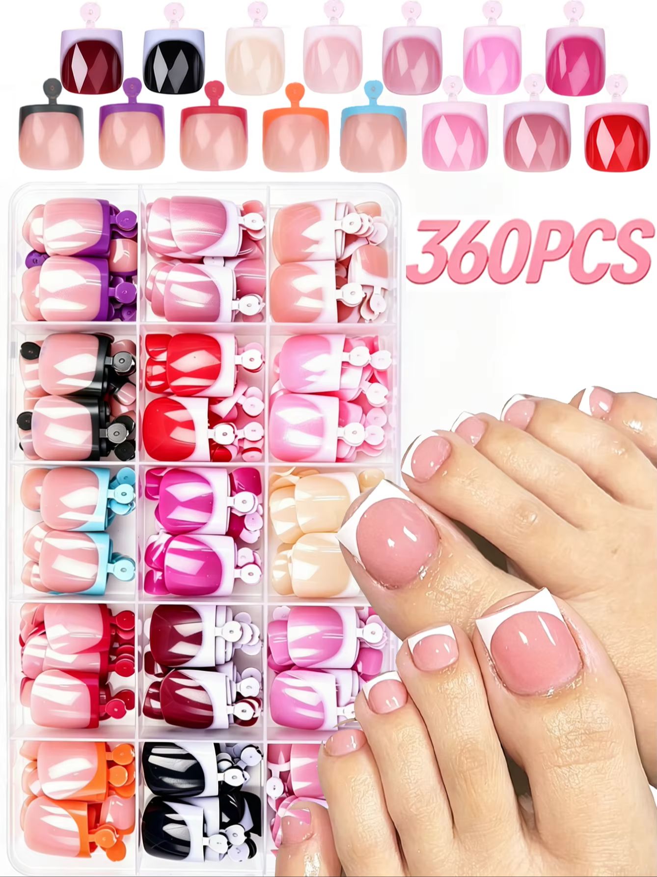 360Pcs Short Square Press On T - Nail Art Fake Nails recension och pris