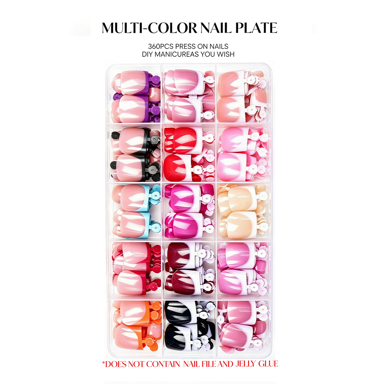 360Pcs Short Square Press On T - Nail Art Fake Nails recension och pris